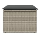 vidaXL Gartenhocker Hellgrau Poly Rattan Bild 5