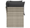 vidaXL Gartensofa 2-Sitzer Hellgrau Poly Rattan mit Kissen Bild 5
