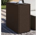 vidaXL Gartentisch mit Glasplatte Braun PE-Rattan Bild 1
