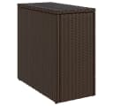 vidaXL Gartentisch mit Glasplatte Braun PE-Rattan Bild 2