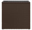 vidaXL Gartentisch mit Glasplatte Braun PE-Rattan Bild 5