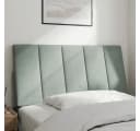 vidaXL Bett Kopfteilkissen Hanko Hellgrau Samt Bild 3