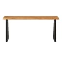 vidaXL Sitzbank Baumkante 105 cm Massivholz Bild 1