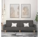 vidaXL Schlafsofa 2-Sitzer Dunkelgrau mit Holzrahmen Bild 1