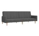 vidaXL Schlafsofa 2-Sitzer Dunkelgrau mit Holzrahmen Bild 2