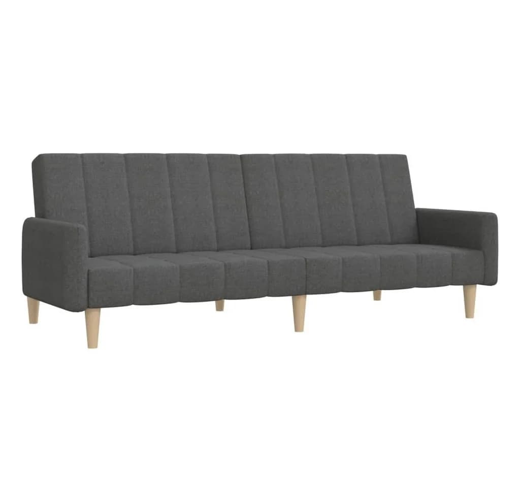 vidaXL Schlafsofa 2-Sitzer Dunkelgrau mit Holzrahmen - Bild 2