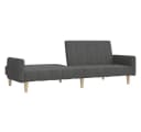 vidaXL Schlafsofa 2-Sitzer Dunkelgrau mit Holzrahmen Bild 4