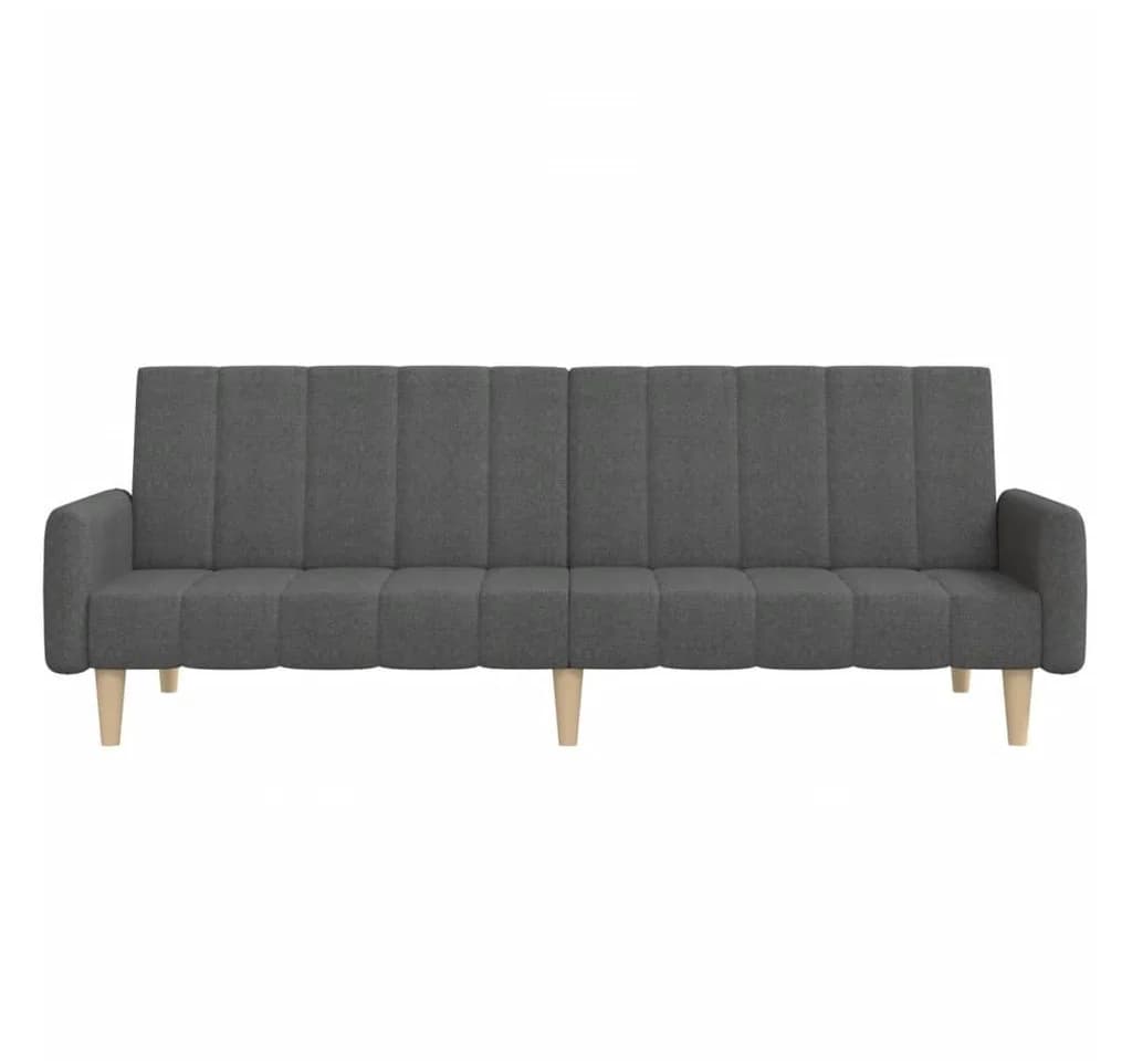 vidaXL Schlafsofa 2-Sitzer Dunkelgrau mit Holzrahmen - Bild 5
