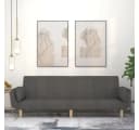 vidaXL Schlafsofa 2-Sitzer Dunkelgrau mit Kissen Bild 1