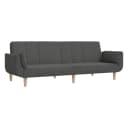 vidaXL Schlafsofa 2-Sitzer Dunkelgrau mit Kissen Bild 2