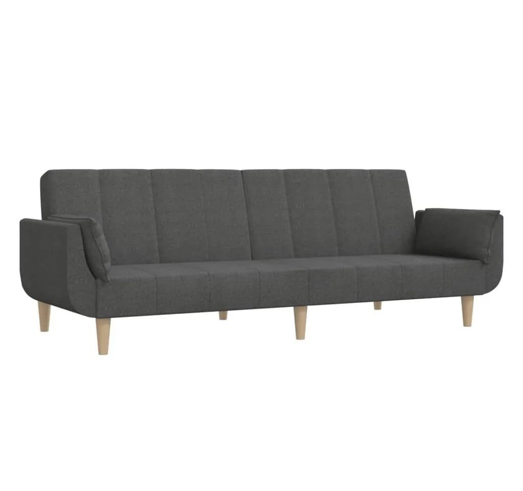 vidaXL Schlafsofa 2-Sitzer Dunkelgrau mit Kissen - Bild 2