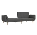 vidaXL Schlafsofa 2-Sitzer Dunkelgrau mit Kissen Bild 4