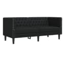 vidaXL Chesterfield-Sofa 2-Sitzer Schwarz Kunstleder Bild 2
