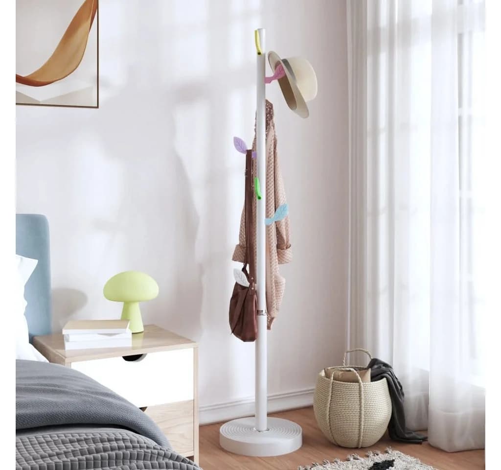vidaXL Garderobenständer Weiß 172 cm Pulverbeschichtetes Eisen - Bild 2