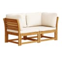 vidaXL Sofaelement Gartensofa mit Kissen 2-Sitzer Massivholz Bild 2