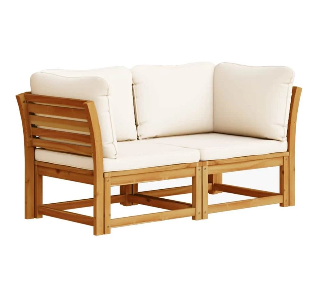 vidaXL Sofaelement Gartensofa mit Kissen 2-Sitzer Massivholz - Bild 2