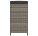 vidaXL Garten-Barhocker 4-tlg. Grau PE-Rattan mit Kissen Bild 5