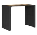 vidaXL Gartentisch mit Holzplatte Schwarz PE-Rattan Bild 2