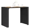 vidaXL Gartentisch mit Holzplatte Schwarz PE-Rattan Bild 4