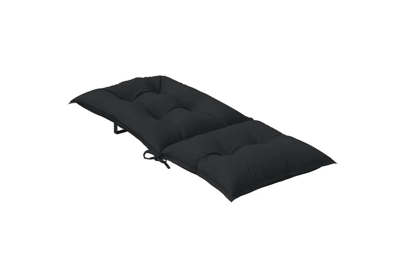 vidaXL Sitzauflage Set Hochlehner-Stuhlkissen 4 St. Schwarz Polyester - Bild 5