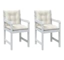 vidaXL Sitzauflage Niedriglehner 2 Stk. Melange Creme Polyester Bild 1