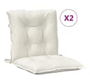 vidaXL Sitzauflage Niedriglehner 2 Stk. Melange Creme Polyester Bild 2