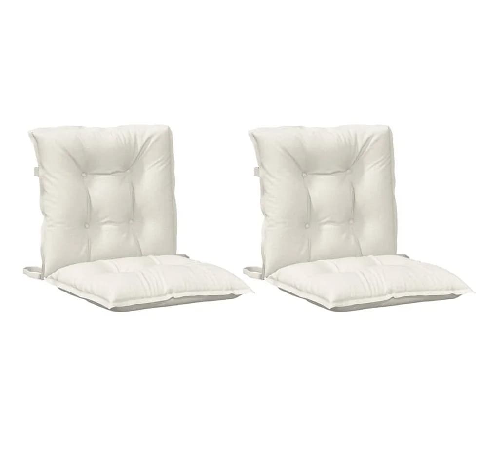 vidaXL Sitzauflage Niedriglehner 2 Stk. Melange Creme Polyester - Bild 4