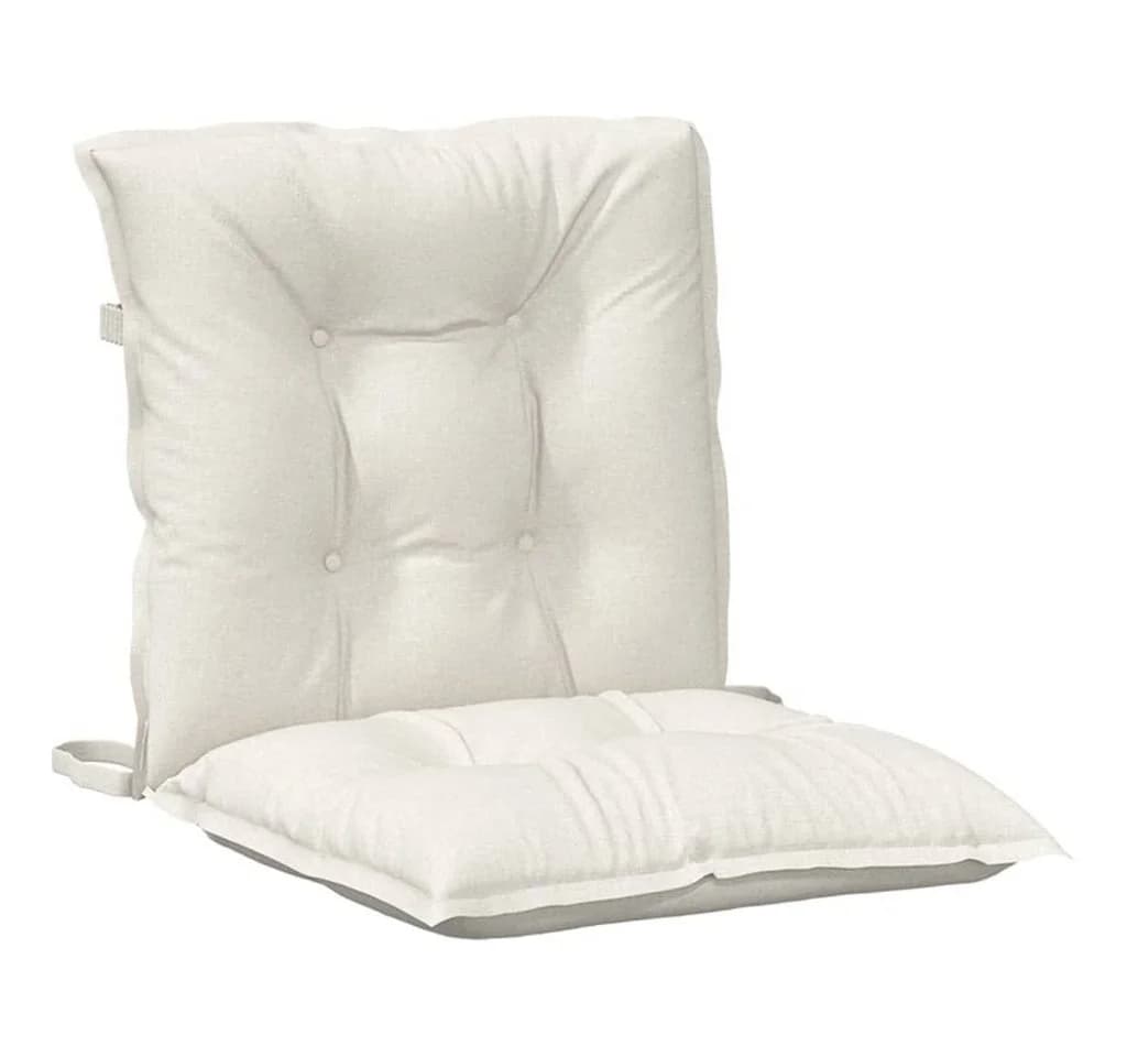 vidaXL Sitzauflage Niedriglehner 2 Stk. Melange Creme Polyester - Bild 5