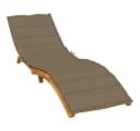 vidaXL Sitzauflage Sonnenliegen-Auflage Melange Taupe 200x60x4 cm Stoff Bild 1