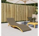 vidaXL Sitzauflage Sonnenliegen-Auflage Melange Taupe 200x60x4 cm Stoff Bild 3
