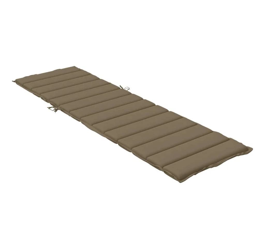 vidaXL Sitzauflage Sonnenliegen-Auflage Melange Taupe 200x60x4 cm Stoff - Bild 4