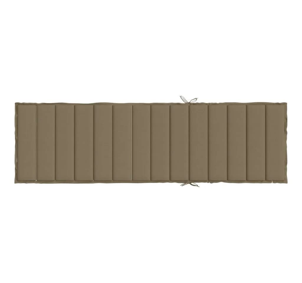 vidaXL Sitzauflage Sonnenliegen-Auflage Melange Taupe 200x60x4 cm Stoff - Bild 5