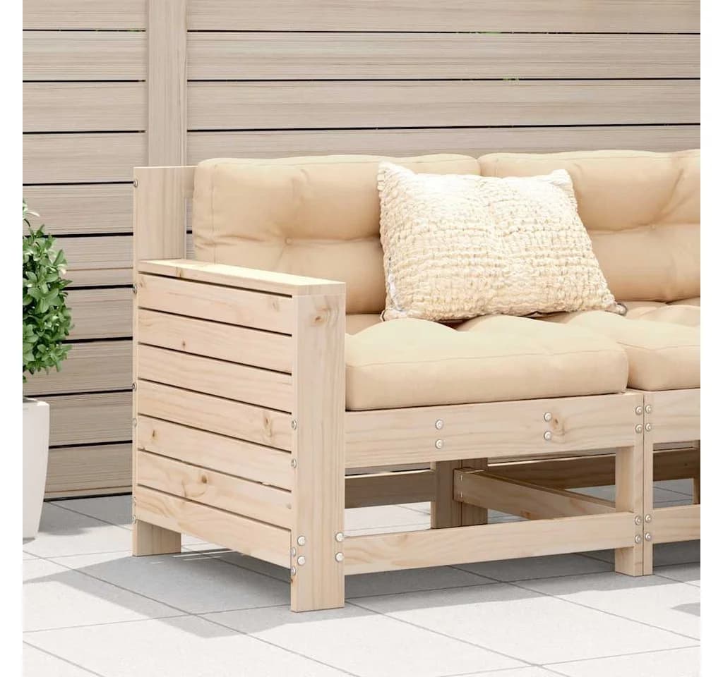 vidaXL Gartensofa Element Kiefer massiv mit Armlehne