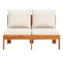vidaXL Sofaelement Gartensofa ohne Armlehnen mit Kissen 2-Sitzer Massivholz Bild 4