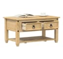 vidaXL Couchtisch mit Schubladen Corona Massivholz Kiefer Bild 1