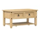 vidaXL Couchtisch mit Schubladen Corona Massivholz Kiefer Bild 2