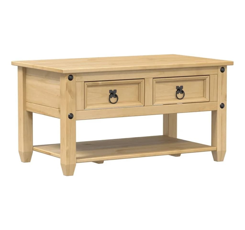 vidaXL Couchtisch mit Schubladen Corona Massivholz Kiefer - Bild 2