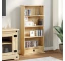 vidaXL Bücherregal CD-Schrank Corona Massivholz Kiefer Rustikal Bild 3