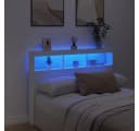 vidaXL Bett LED-Kopfteil Weiß Bild 3
