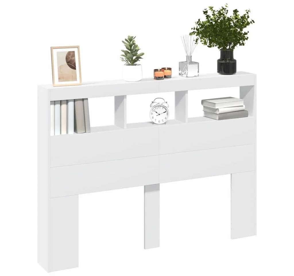 vidaXL Bett LED-Kopfteil Weiß - Bild 4