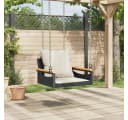 vidaXL Hängesessel mit Kissen Schwarz Poly Rattan Bild 3