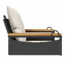 vidaXL Hängesessel mit Kissen Schwarz Poly Rattan Bild 5