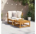 vidaXL Garten-Ecksofa Element mit Kissen Massivholz Beige Bild 1