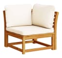 vidaXL Garten-Ecksofa Element mit Kissen Massivholz Beige Bild 2