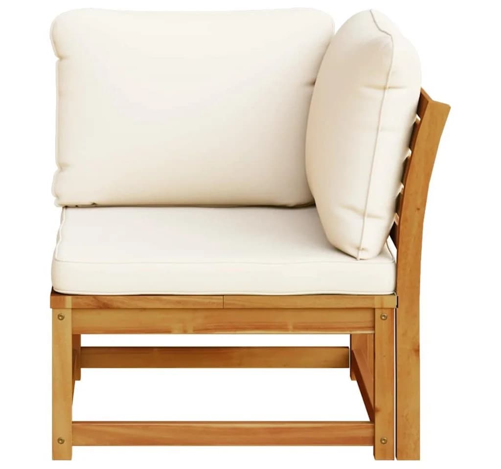 vidaXL Garten-Ecksofa Element mit Kissen Massivholz Beige - Bild 4