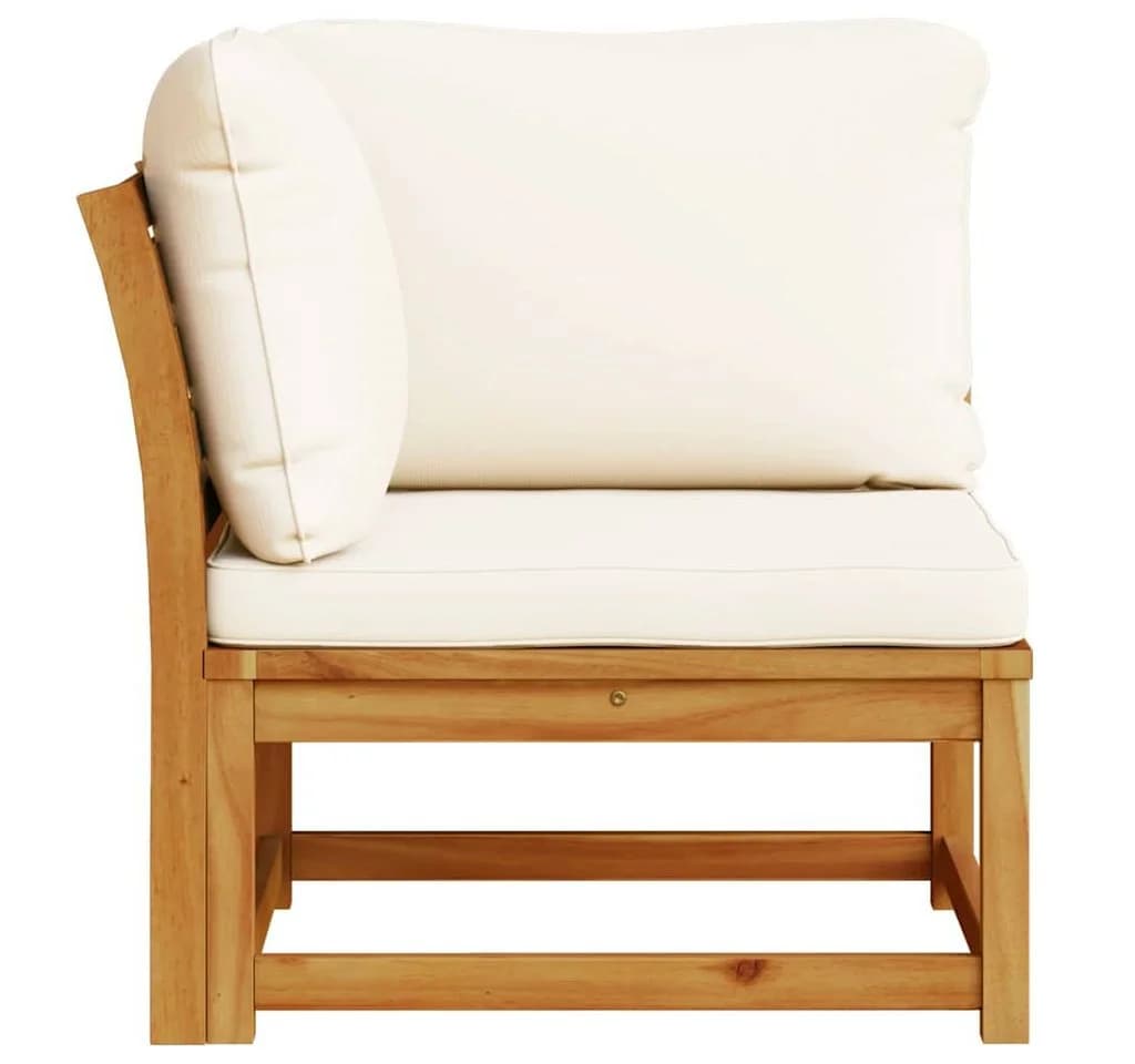 vidaXL Garten-Ecksofa Element mit Kissen Massivholz Beige - Bild 5