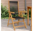 vidaXL Gartenstuhl 2er Set Schwarz Massivholz Polypropylen Bild 1