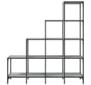 vidaXL Bücherregal Grau Treppenform Holzwerkstoff Metall Bild 5