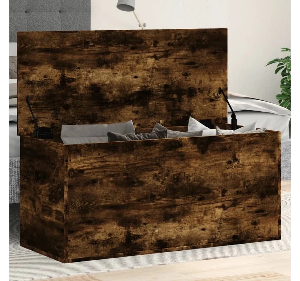 vidaXL Aufbewahrungsbox Truhe Räuchereiche Holzwerkstoff