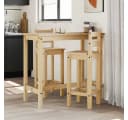 vidaXL Barstühle 2 Stk. Massivholz Kiefer Rustikal Bild 1